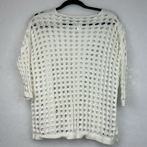 BASICS Cotton Open Stitch Crewneck pullover Sweater Sz PXXS - Picture 9 of 9